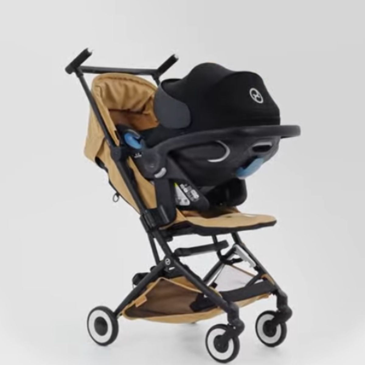 Cybex Libelle Ultra Compact Stroller - Black Frame/Cinnamon Yellow