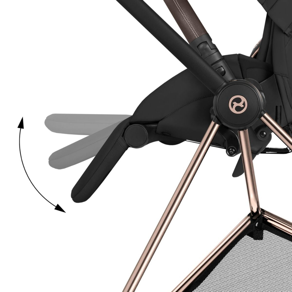 Cybex Mios Stroller - Rose Gold Frame/Sepia Black Lux Seat