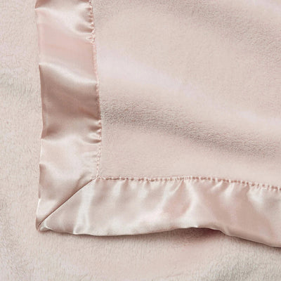 Elegant Baby Satin Flannel Fleece Baby Security Blanket - Pale Pink