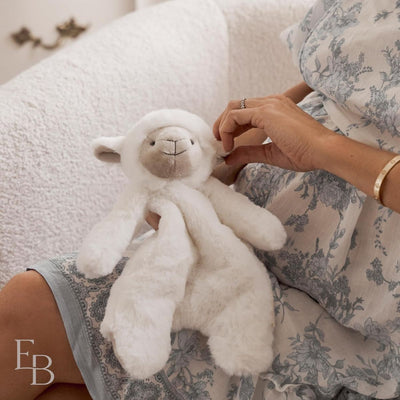 Elegant Baby Cottonball the Lamb Snuggler Plush Security Blanket w/ Gift Box