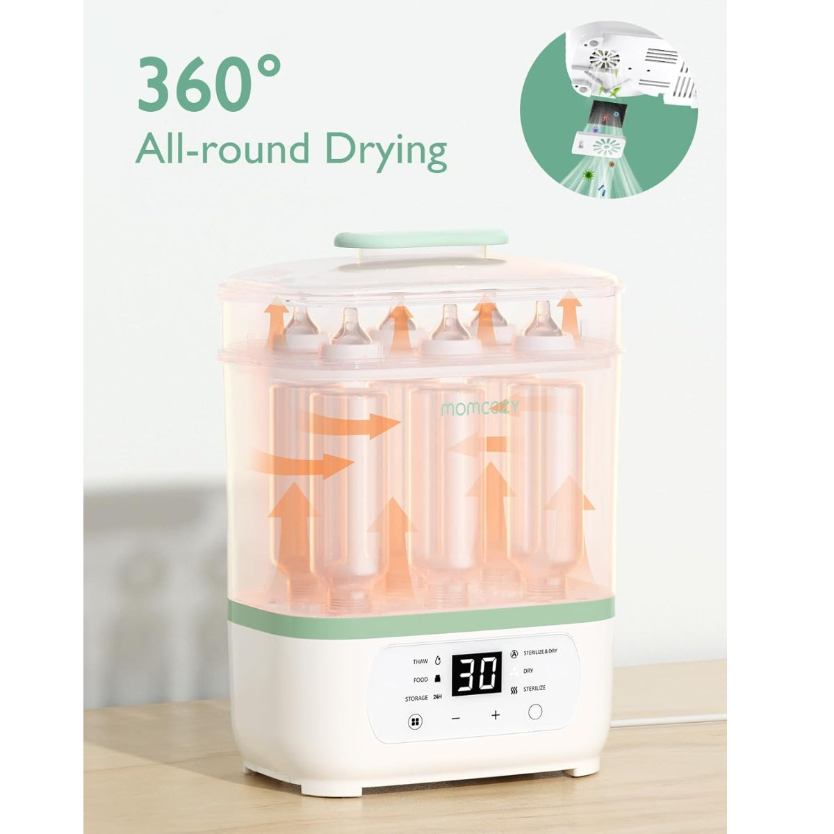 Momcozy 8-in-1 Baby Bottle Steam Sterilizer