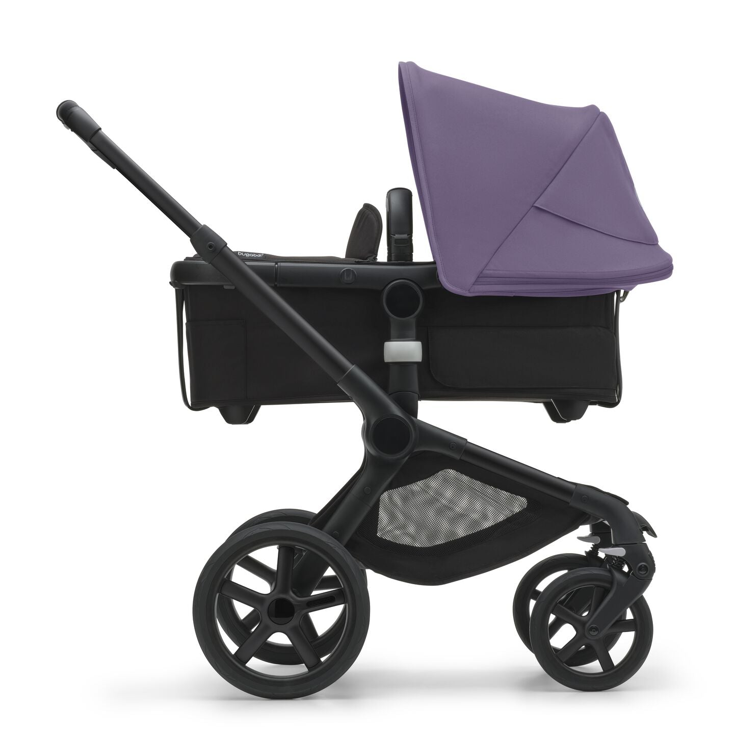 Bugaboo Fox 5 Bassinet & Seat Stroller - Black Chassis - Astro Purple/Black - Luna Baby Store Miami