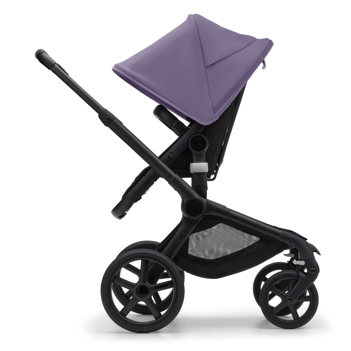 Bugaboo Fox 5 Bassinet & Seat Stroller - Black Chassis - Astro Purple/Black - Luna Baby Store Miami