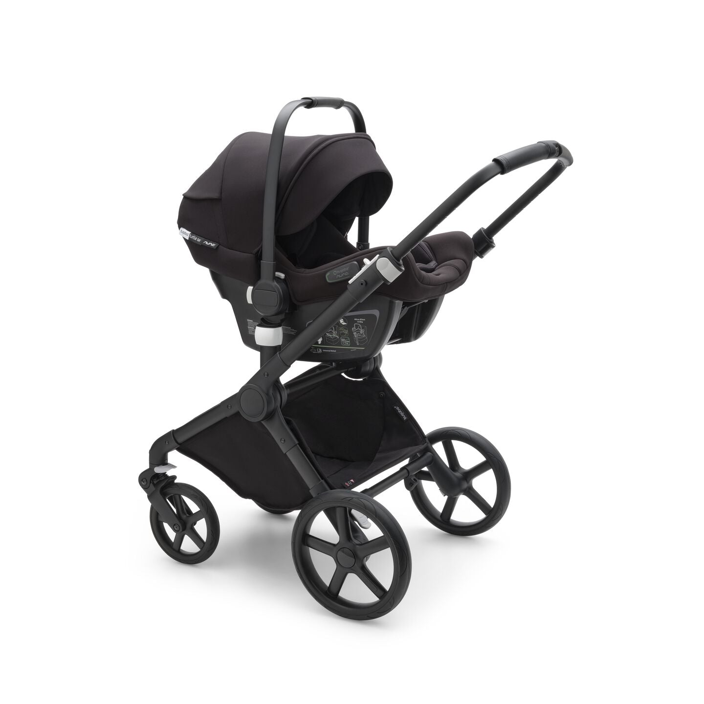 Bugaboo Fox 5 Bassinet & Seat Stroller - Black Chassis - Astro Purple/Black - Luna Baby Store Miami