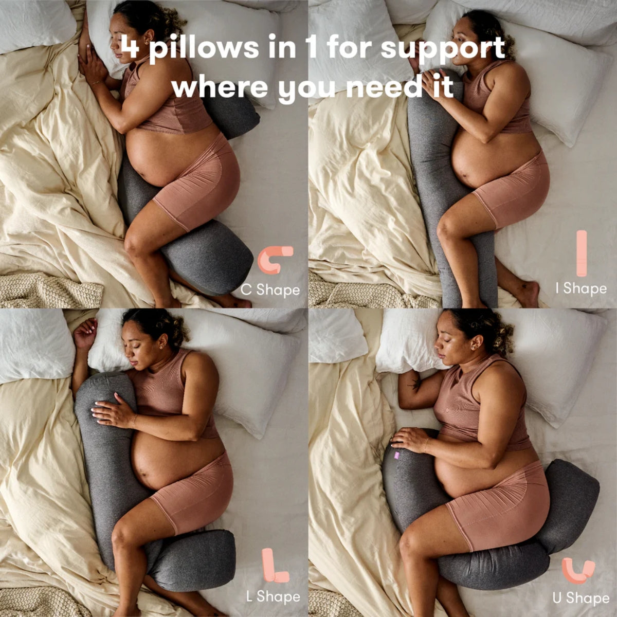 Frida Mom Adjustable Keep-Cool Pregnancy Body Pillow