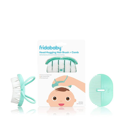 Fridababy Baby Head-Hugging Hairbrush + Styling Comb Set