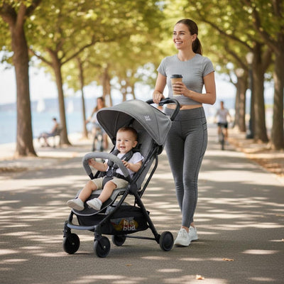 HIBUD FLOW Ultra-Compact Travel Stroller - Grey
