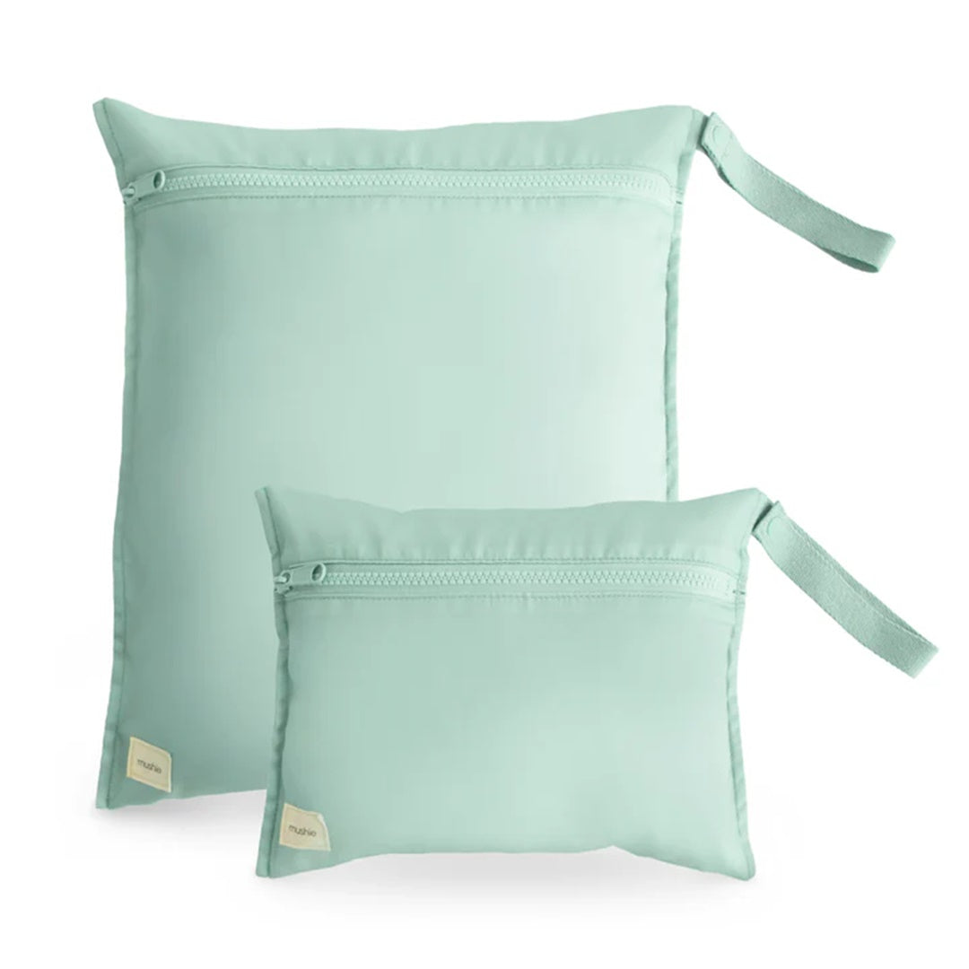 Mushie Water Resistant Wet Bag Roman Green
