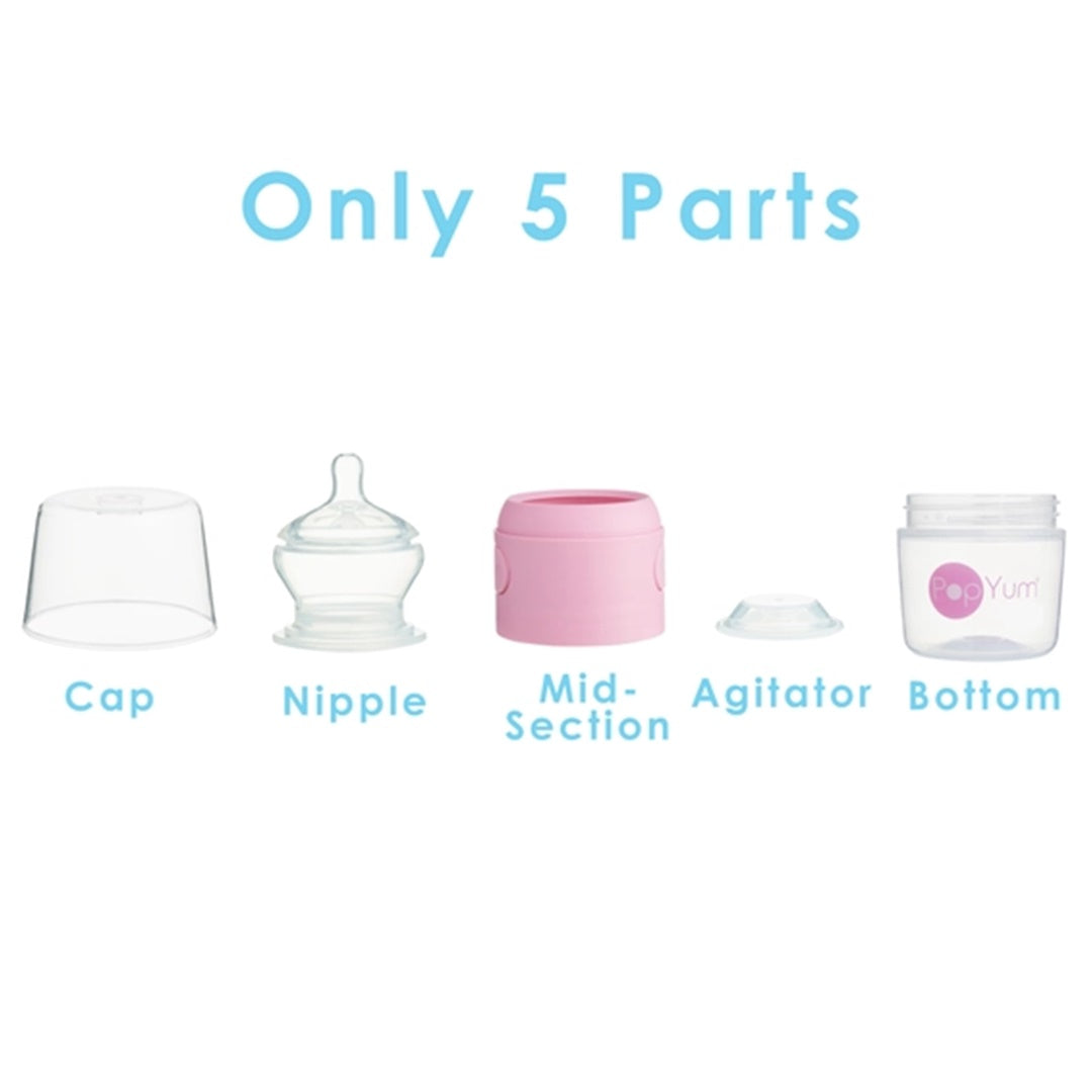 Popyum - 2Pk Anti-Colic Formula Making Baby Bottle 5 Oz, Pastel Purple