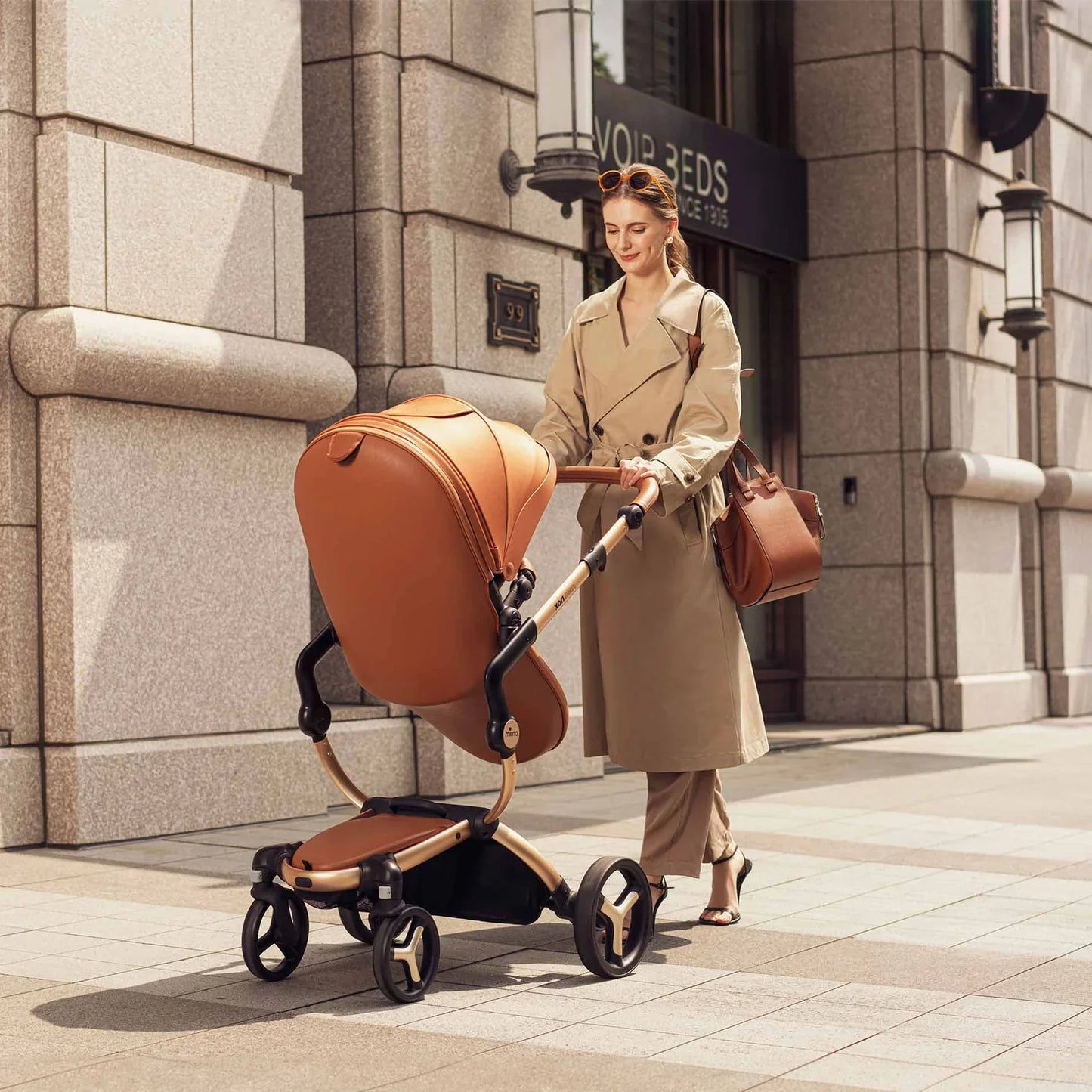 Mima Mima Xari Max Stroller - Champagne/Camel/Black - Luna Baby Store Miami