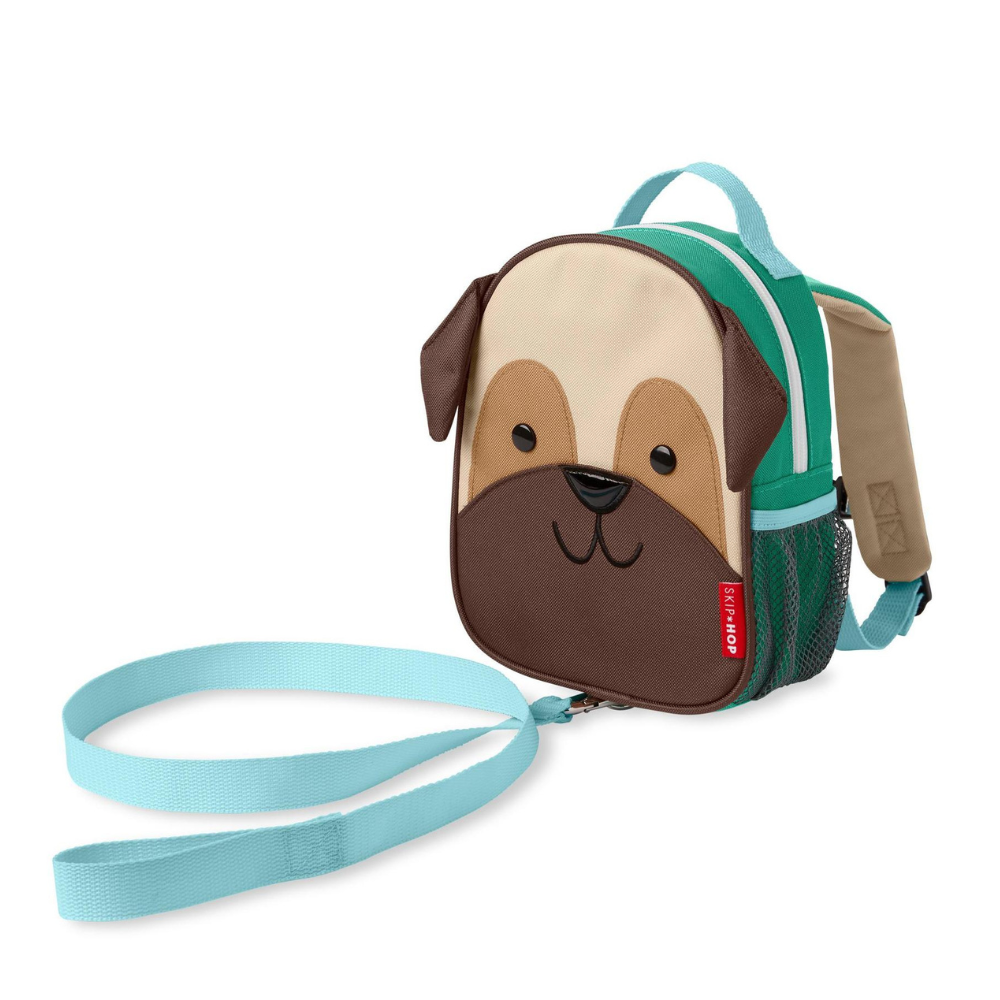 jansport backpack pug Skip Hop Zoo Mini Backpack With Safety Harness Pug – Luna Baby Store Miami