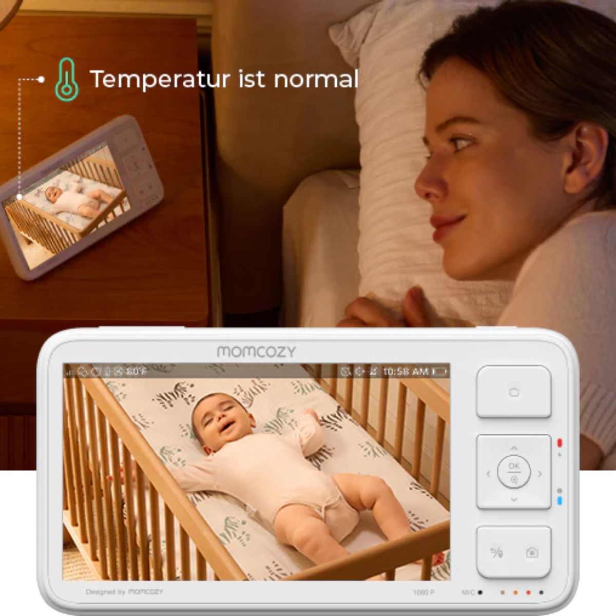Momcozy 5.5-inch Full HD Video Baby Monitor With 1 Camera - BM03