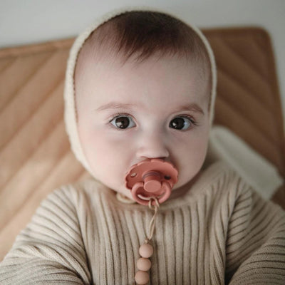 Mushie Frigg Daisy Natural Rubber Pacifier 2 pack - Blush/Cream