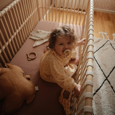 Mushie Frigg Daisy Natural Rubber Pacifier 2 pack - Chamomile/Peach Bronze