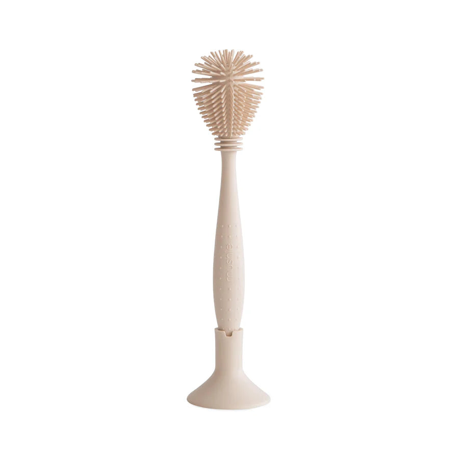 Mushie Silicone Baby Bottle Brush Shifting Sand