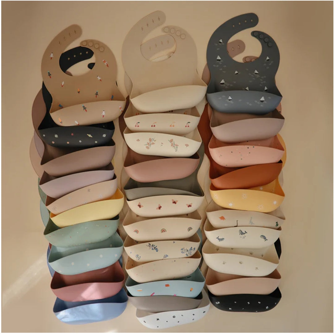Mushie Silicone Baby Bib - Butterflies