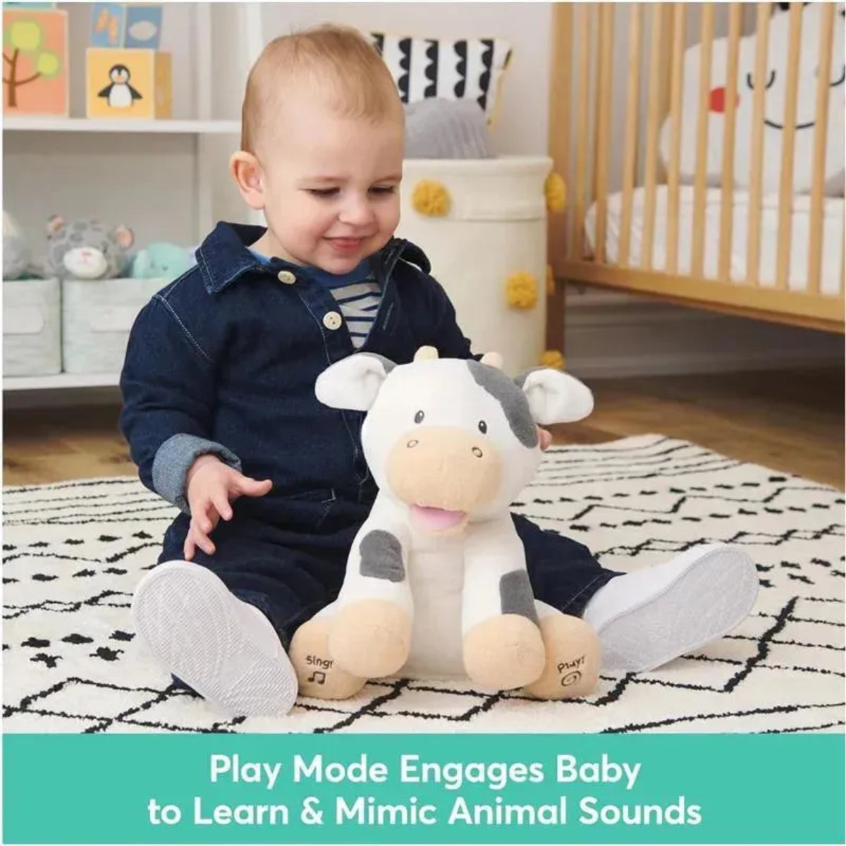 Baby GUND Buttermilk the Cow Animated Plush 12 in