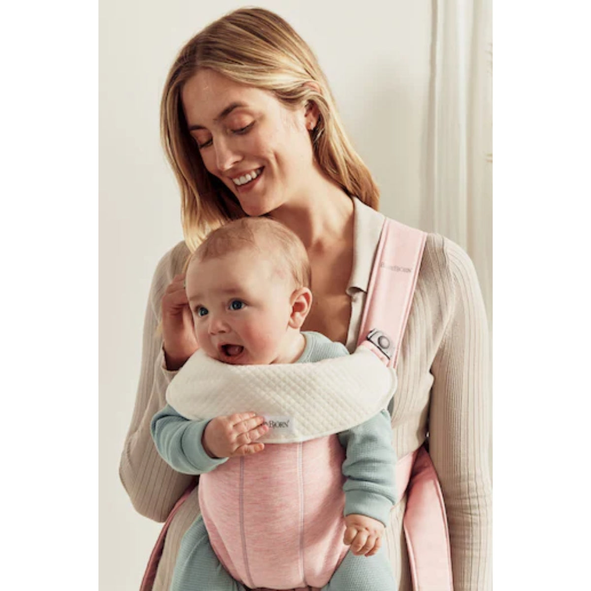 BabyBjörn Baby Carrier Mini 3D Jersey - Light pink