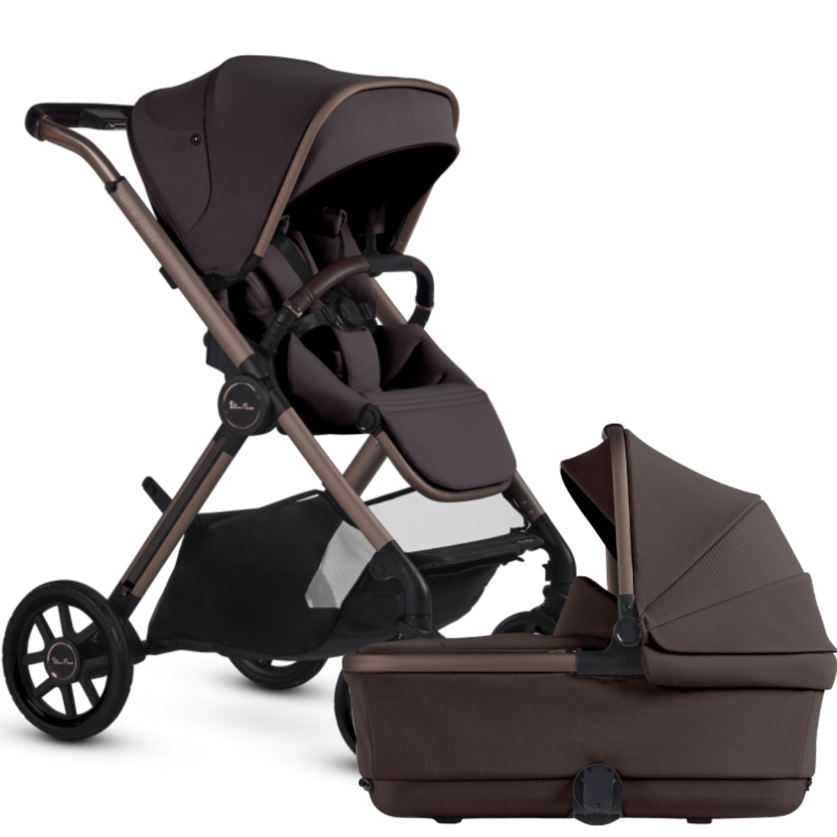 Silver Cross Reef 2 Stroller & Bassinet Bundle - Ganache