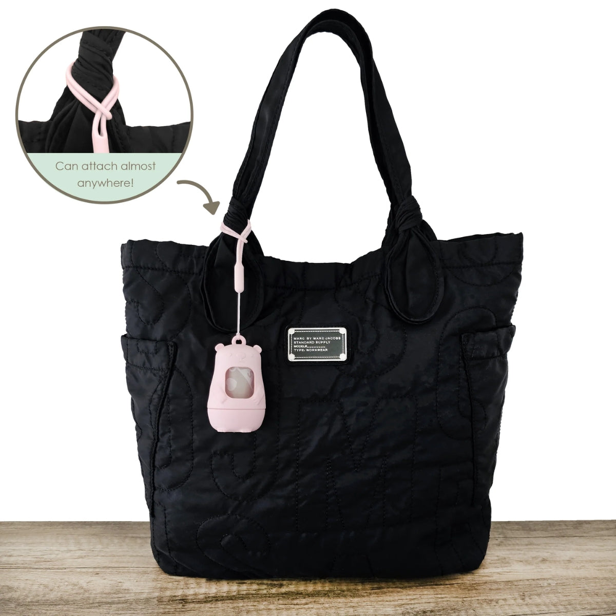 Moodie Teddy Bear Disposable Diaper Bag Dispenser | ROSIE PINK