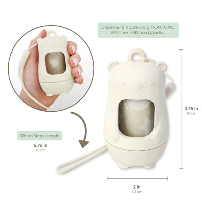 Moodie Teddy Bear Vanilla Dream Dispenser Kit + Disposable Bags