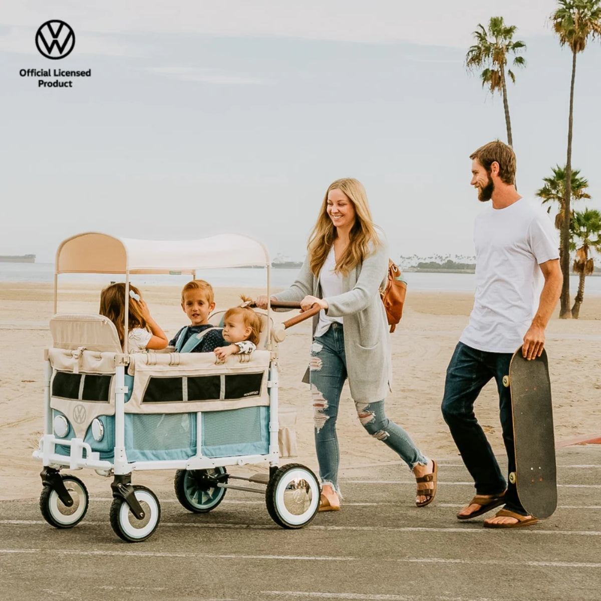 Wonderfold VW4 Edition Quad Stroller in Bondi Blue