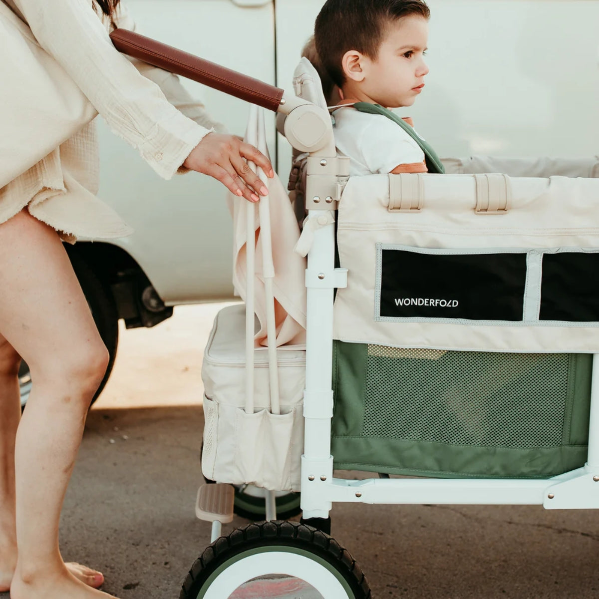 Wonderfold VW4 Volkswagen Stroller Wagon in Sage Green
