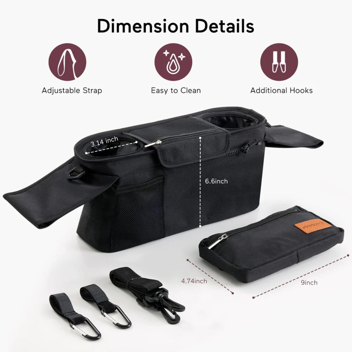 Momcozy Stroller Organizer – All-in-One Cup Holder & Pet Strollers
