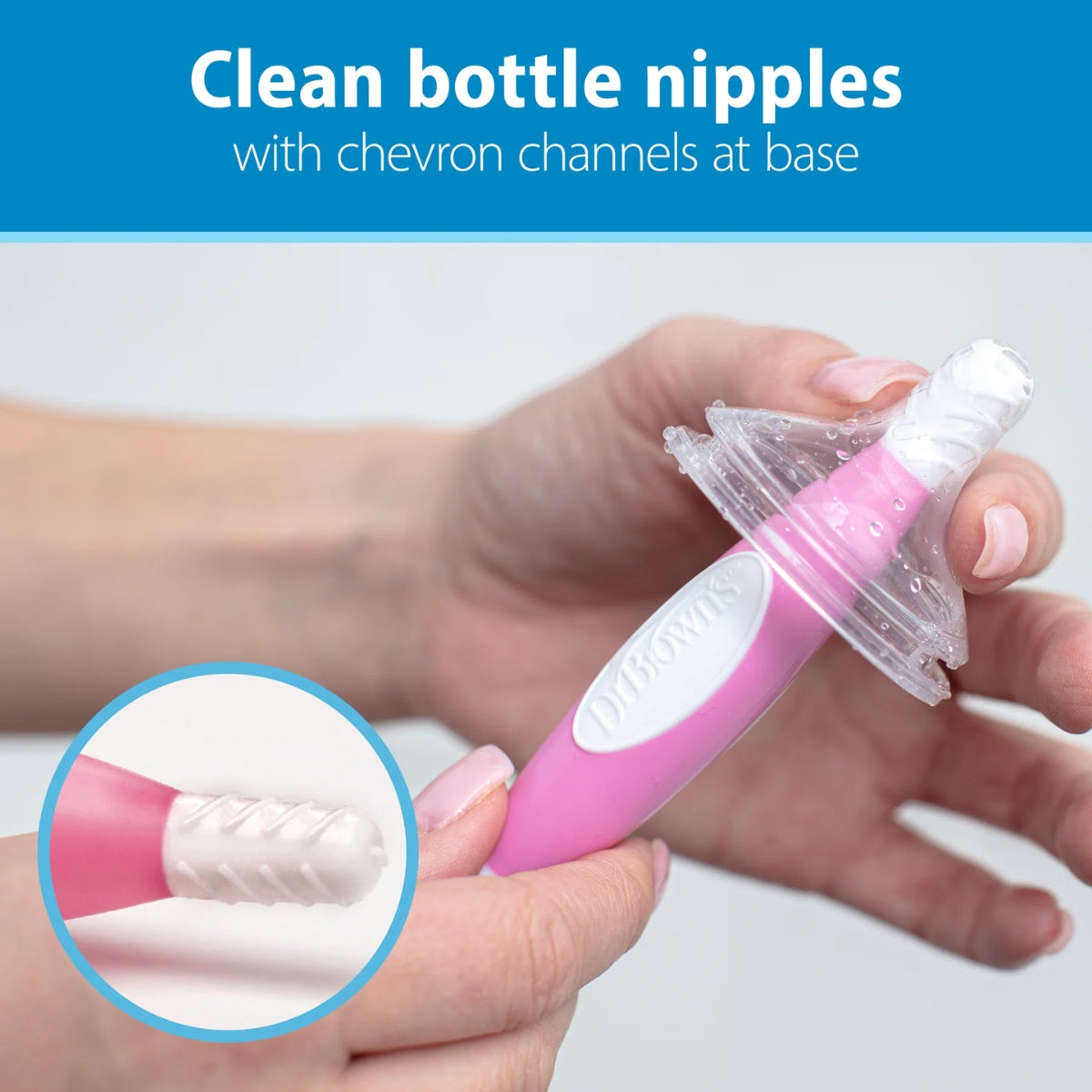 Dr. Brown’s Natural Flow® Baby Bottle Brush - Pink