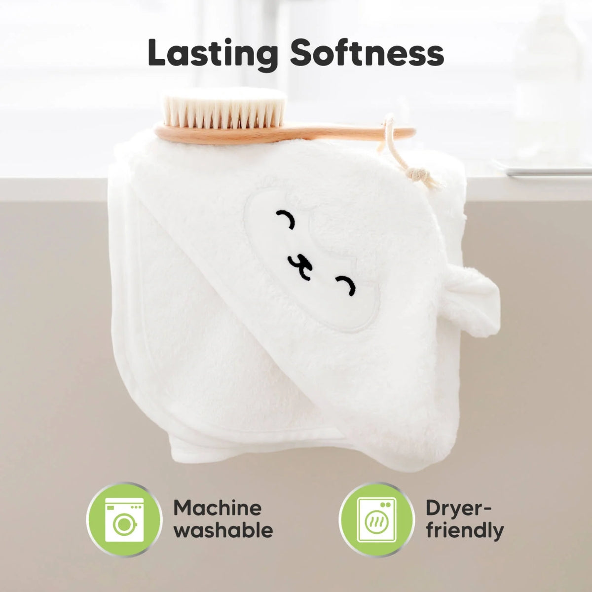 Keababies Cuddle Baby Hooded Towel (Lamb)