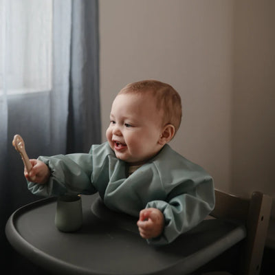 Mushie First Feeding Baby Spoons 2-Pack - Tradewinds/Shifting Sand