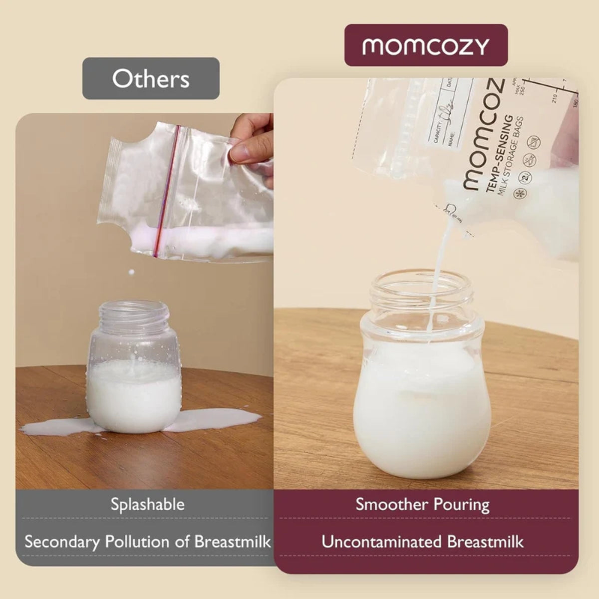Momcozy Spout Breastmilk Storage Bags 60 Count