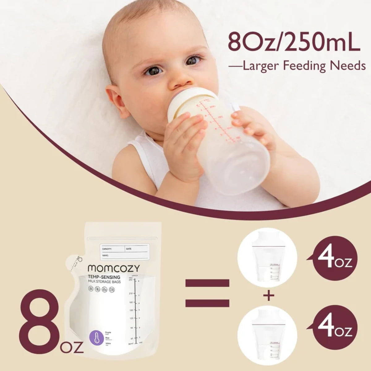 Momcozy Spout Breastmilk Storage Bags 60 Count