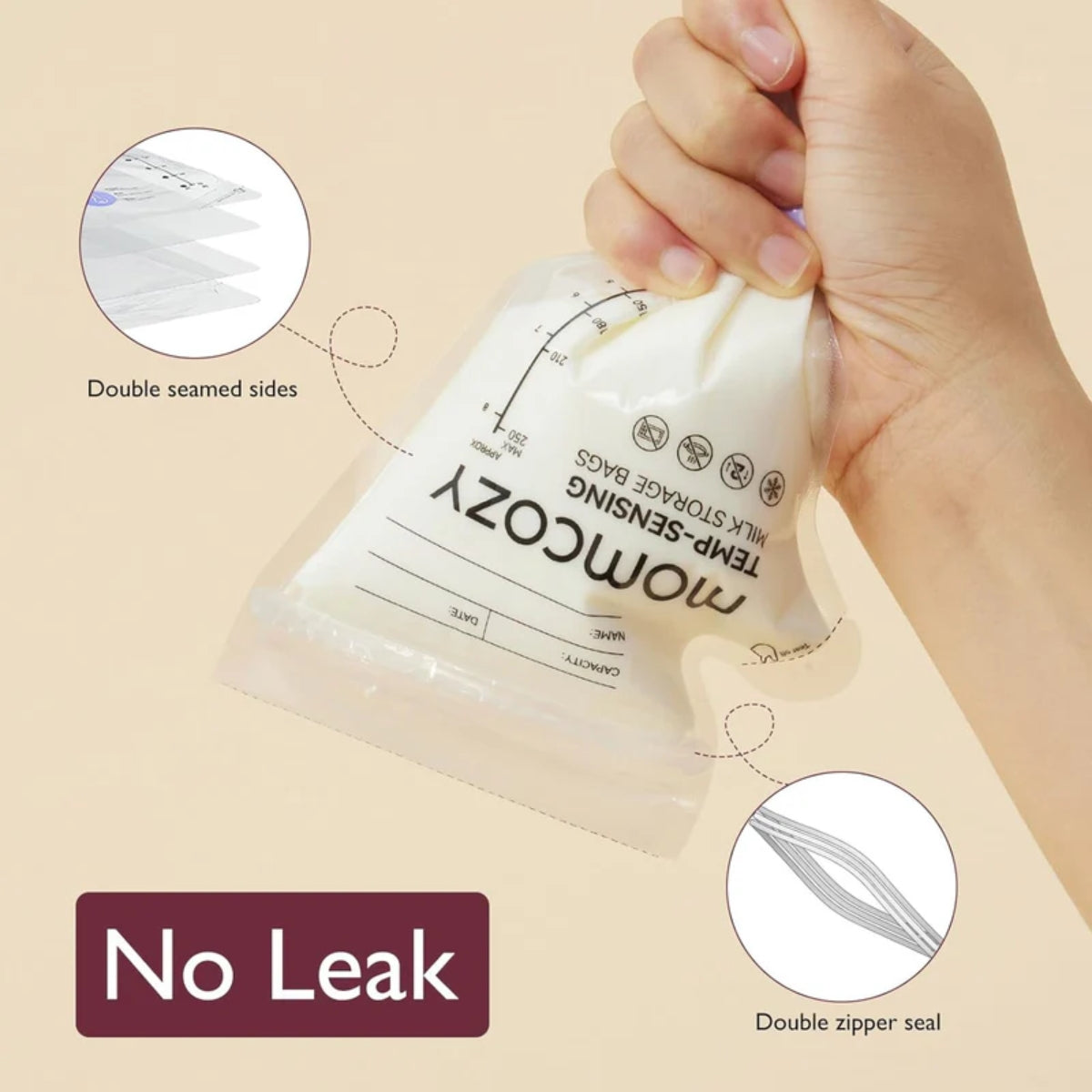 Momcozy Spout Breastmilk Storage Bags 60 Count
