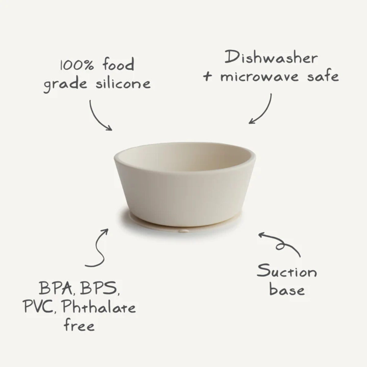 Mushie Silicone Suction Bowl - Woodchuck