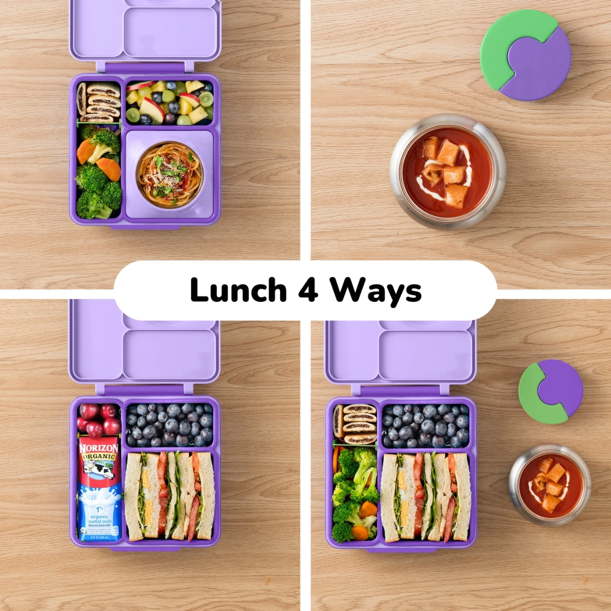 Omiebox Children's Thermal Lunch Box - Lilac Purple