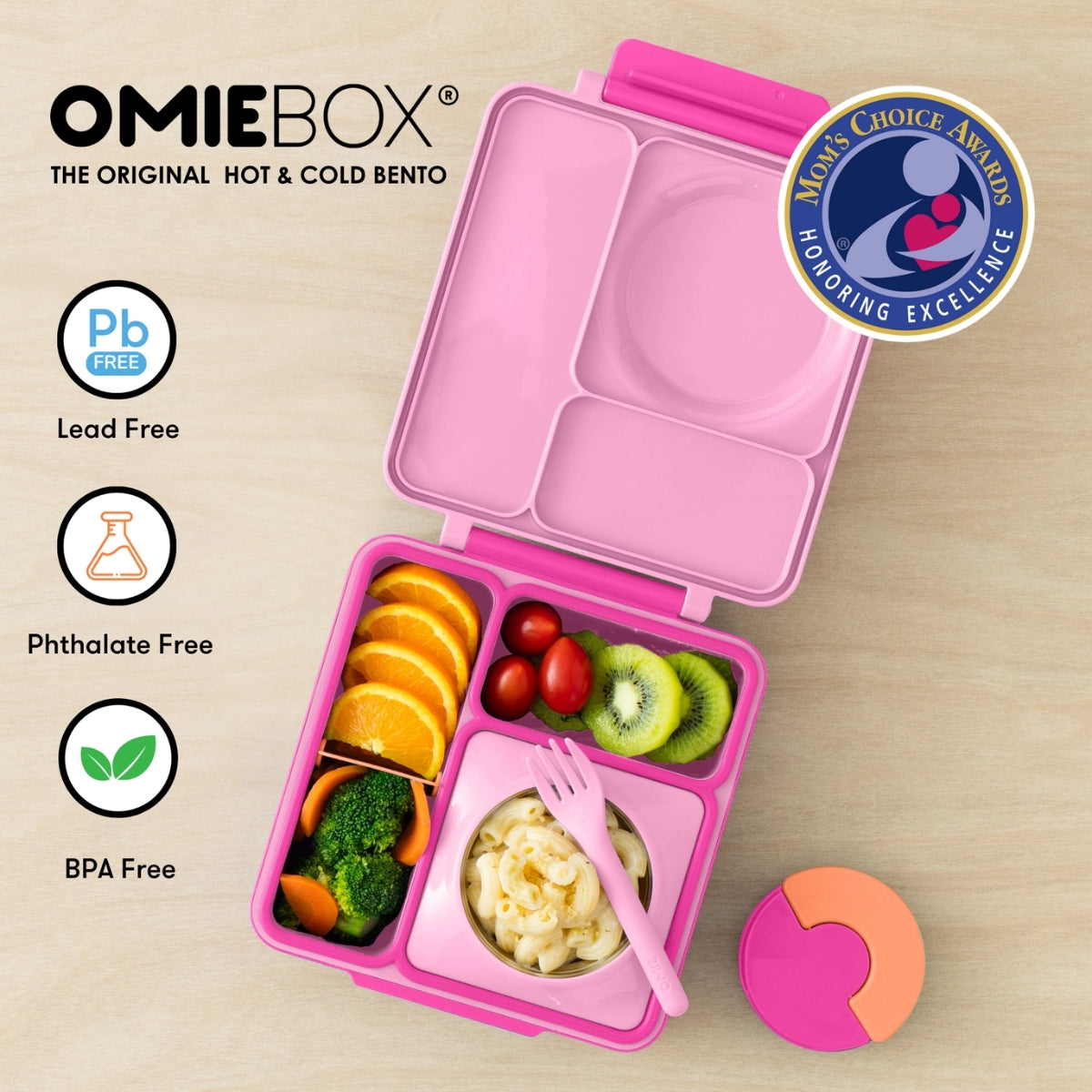 Omiebox Children's Thermal Lunch Box - Pixie Pink