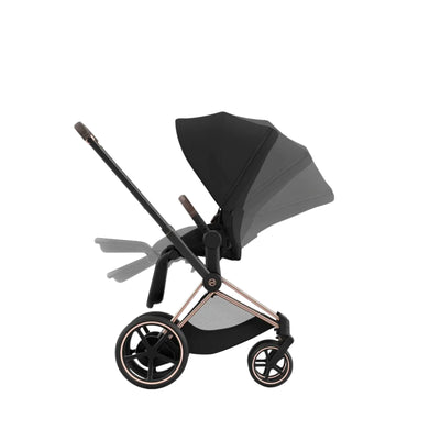 Cybex E-Priam 2 Stroller - Rose Gold/Brown Frame and Sepia Black Seat