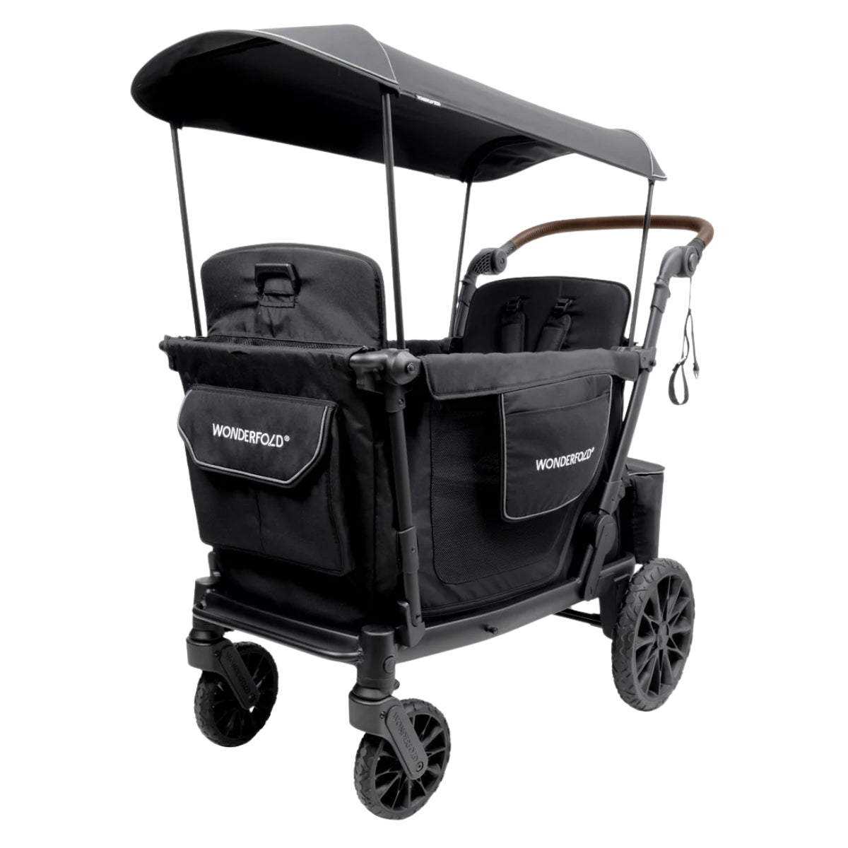 WonderFold L2 Double (2 Seater) Stroller Wagon - Black