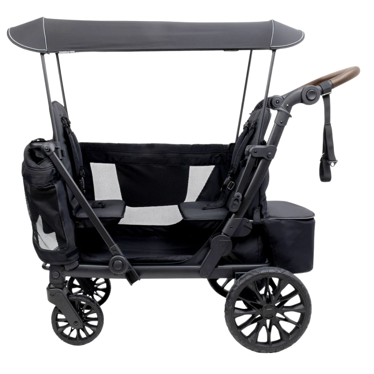 WonderFold L2 Double (2 Seater) Stroller Wagon - Black