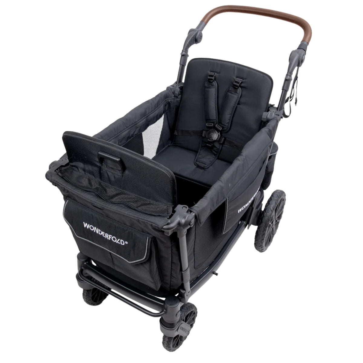 WonderFold L2 Double (2 Seater) Stroller Wagon - Black