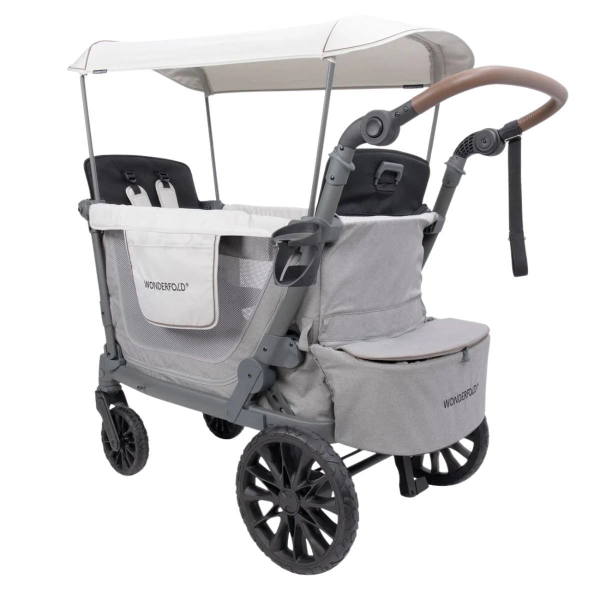 WonderFold L2 Double (2 Seater) Stroller Wagon - Gray