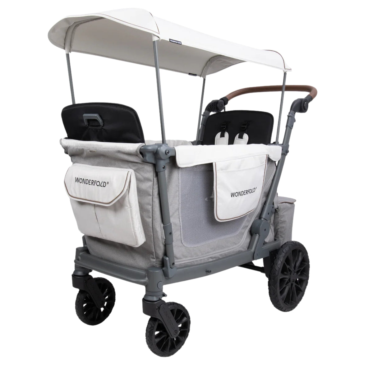 WonderFold L2 Double (2 Seater) Stroller Wagon - Gray