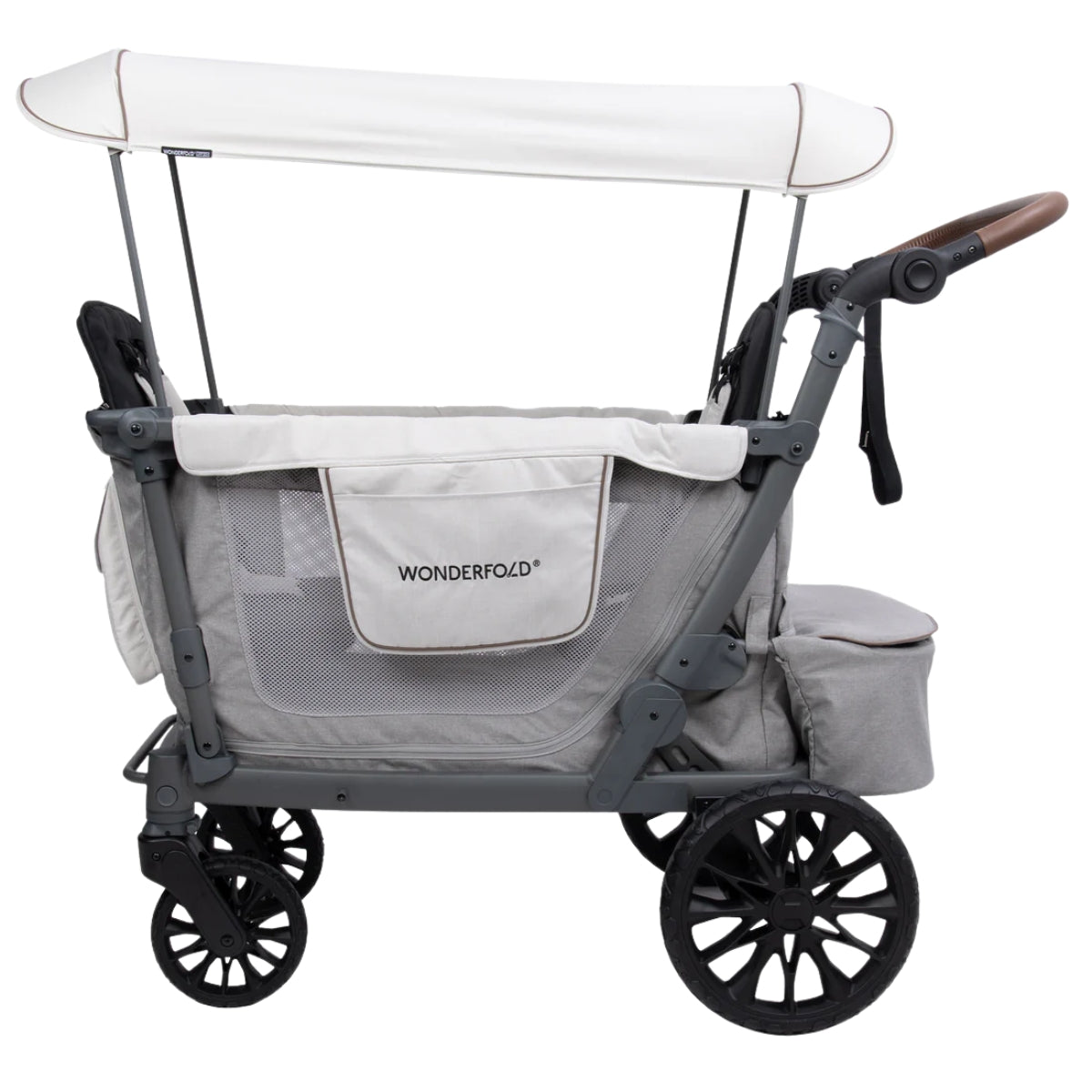 WonderFold L2 Double (2 Seater) Stroller Wagon - Gray