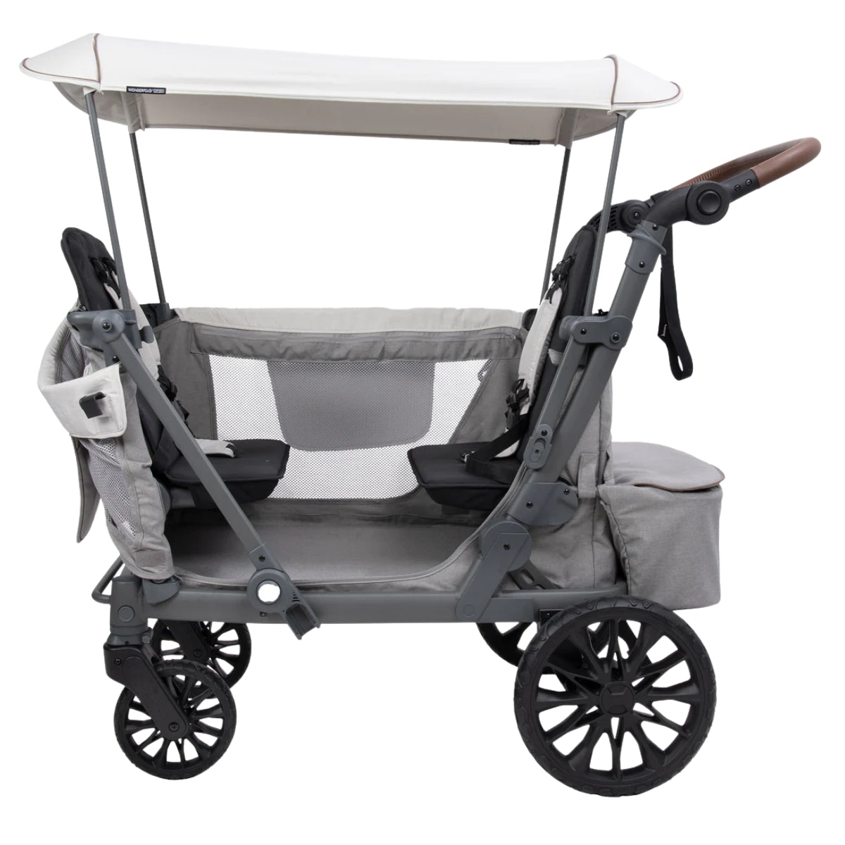 WonderFold L2 Double (2 Seater) Stroller Wagon - Gray