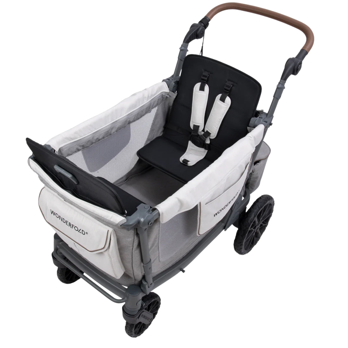 WonderFold L2 Double (2 Seater) Stroller Wagon - Gray