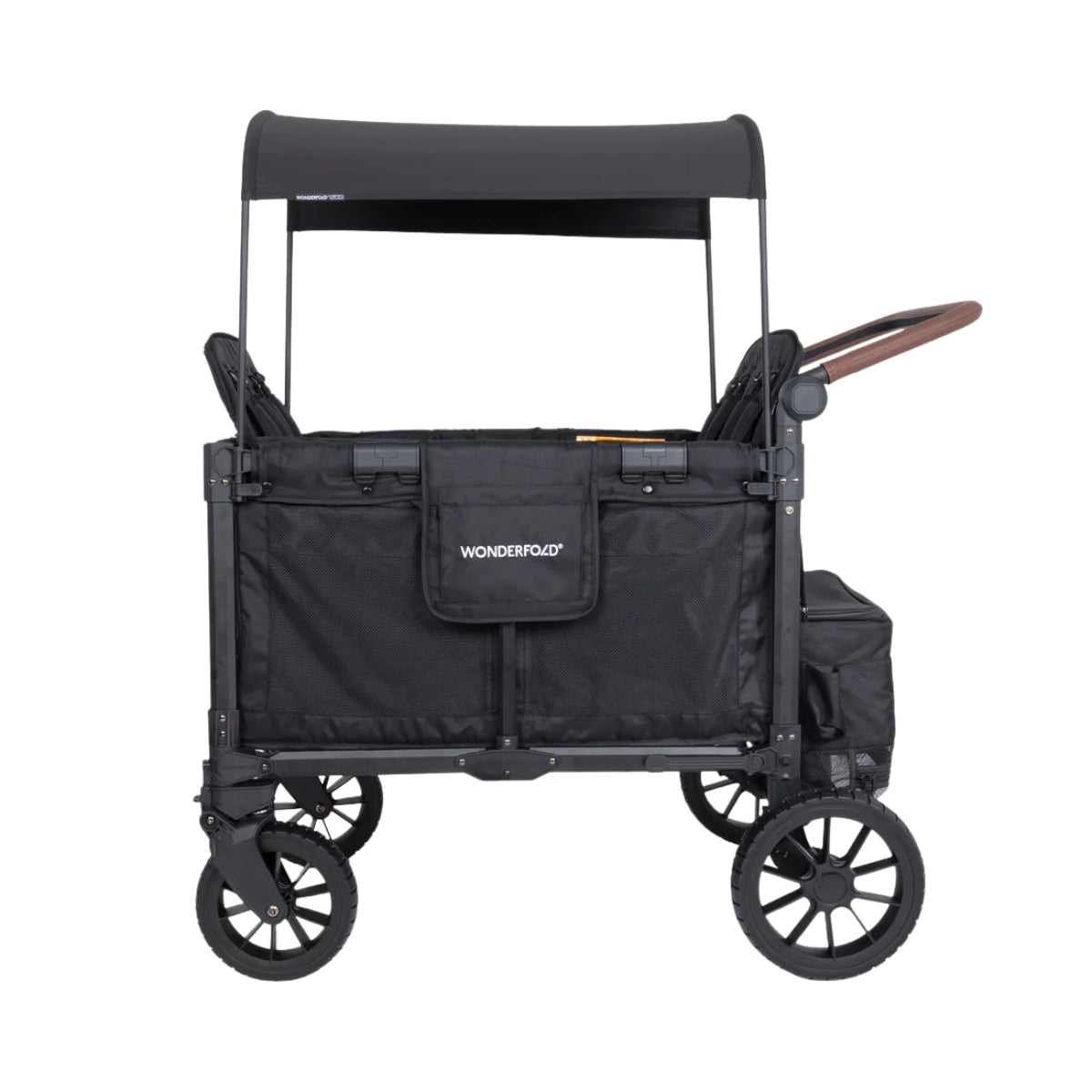 WonderFold W4 Luxe Pro (4 Seater) Stroller Wagon - Jet Black