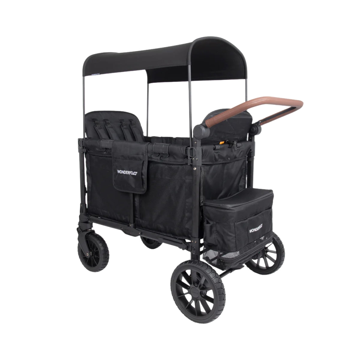 WonderFold W4 Luxe Pro (4 Seater) Stroller Wagon - Jet Black