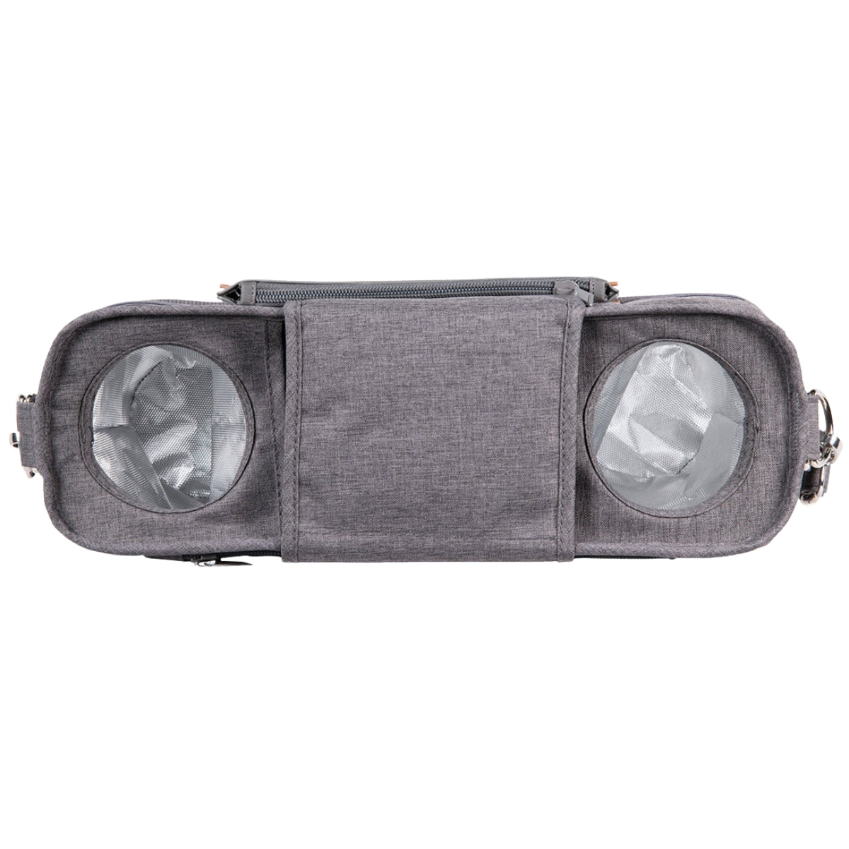 Wonderfold Small Parent Console with Insulated Cup Holders - Gray