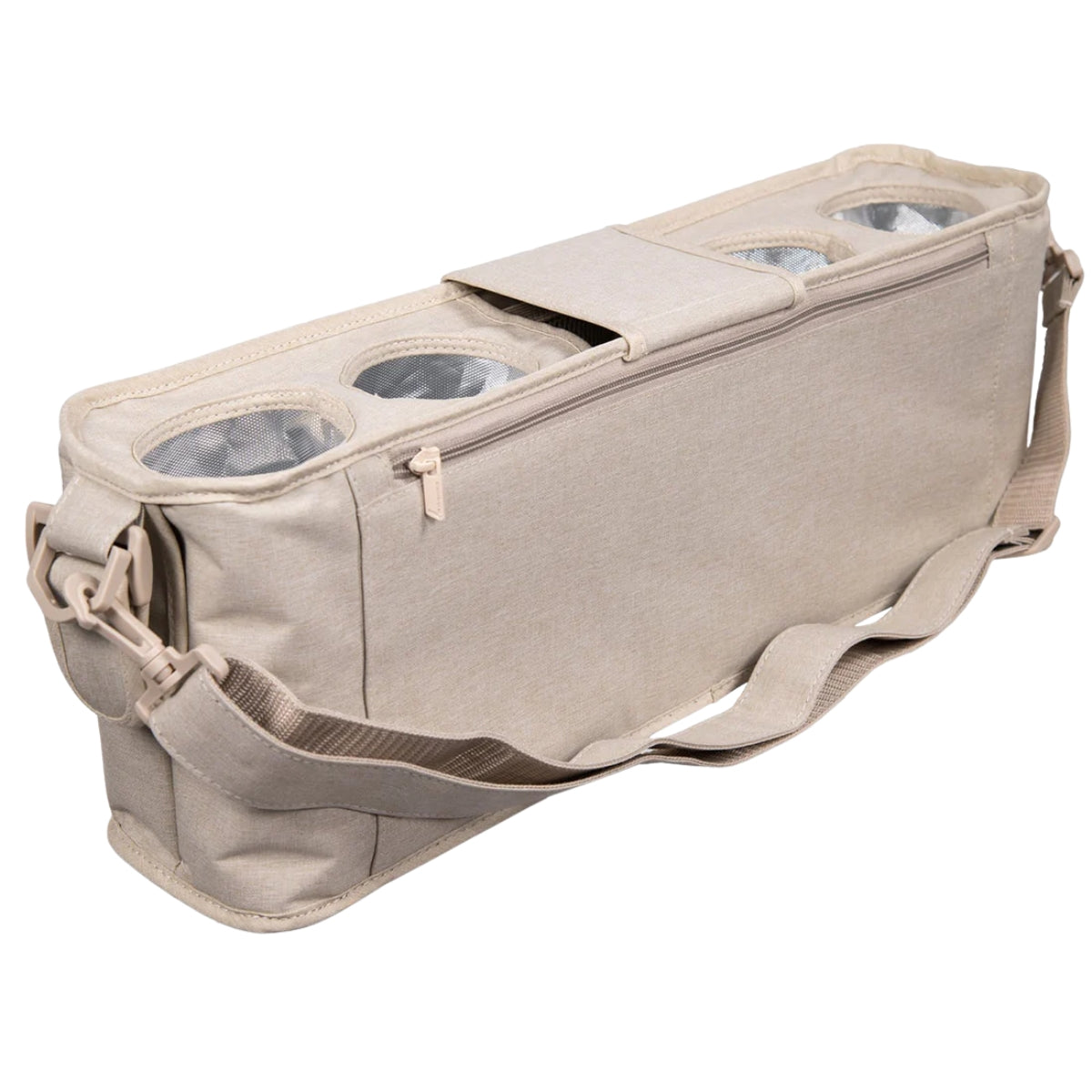 Wonderfold Large Parent Console with Insulated Cup Holders - Beige